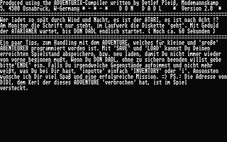 Don Dadl atari screenshot